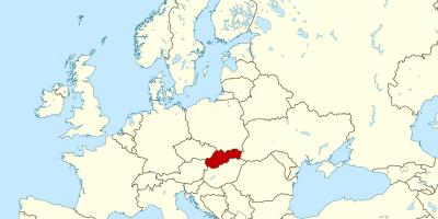 Karta över Slovakien karta europa.