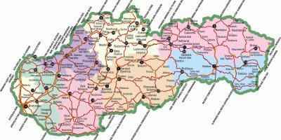Slovakien turistattraktioner karta